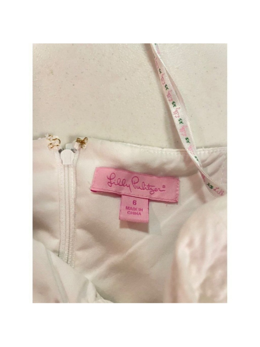 Lilly Pulitzer Starfruit Yellow Pink White Betsey Basketweave Strapless Dress 6 - Picture 7 of 7